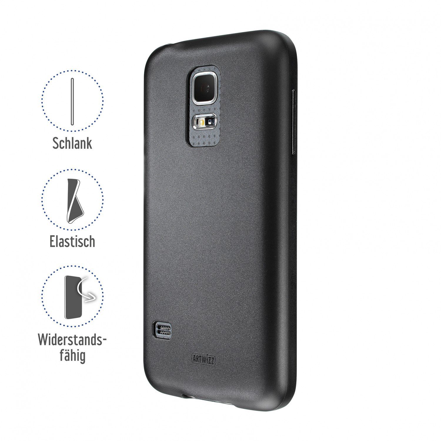Artwizz Smartphone-Hülle TPU Case for Samsung Galaxy S5 mini, black