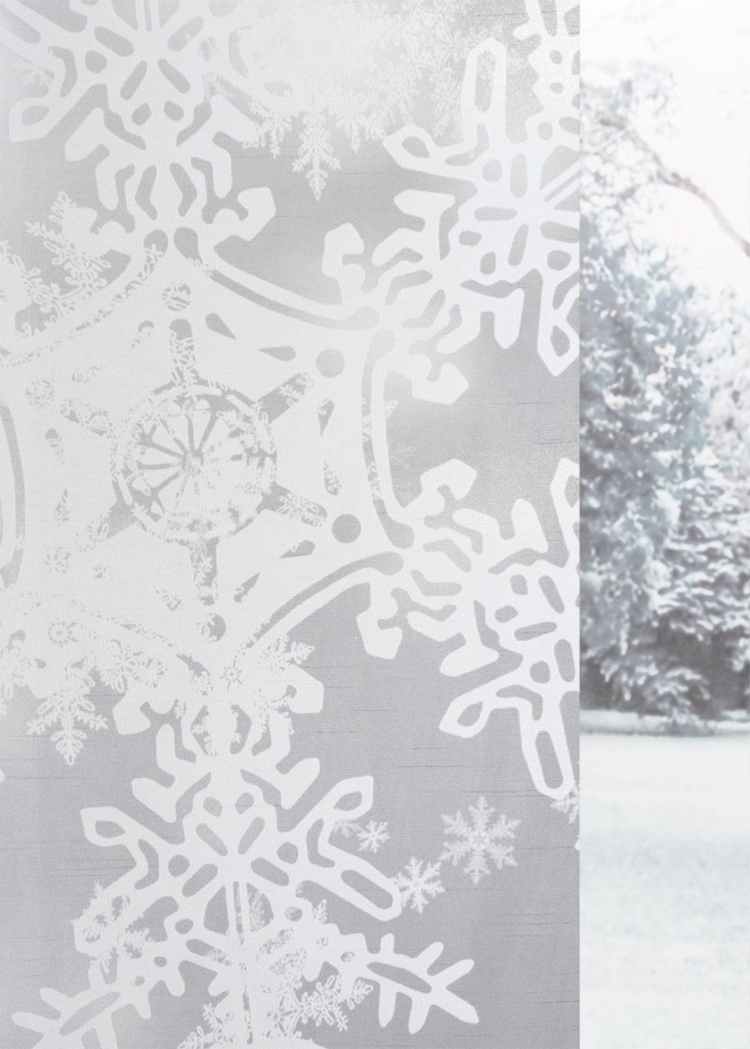 LYSEL® Schiebegardine Schneegestöber (1 St), halbtransparent, günstig online kaufen