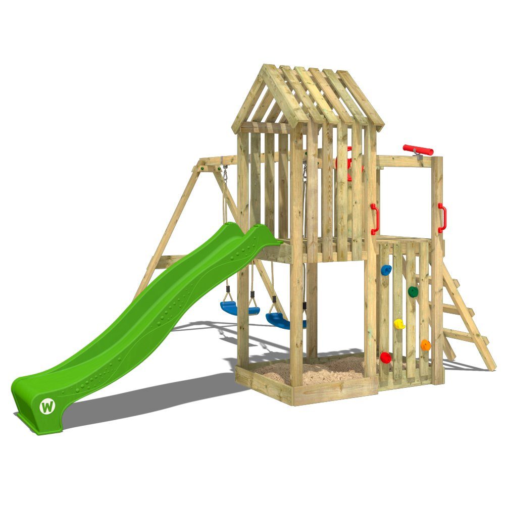 Wickey Spielturm »Klettergerüst CubicFlyer mit Schaukel & Rutsche