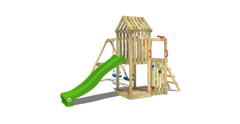Wickey Spielturm »Klettergerüst CubicFlyer mit Schaukel & Rutsche