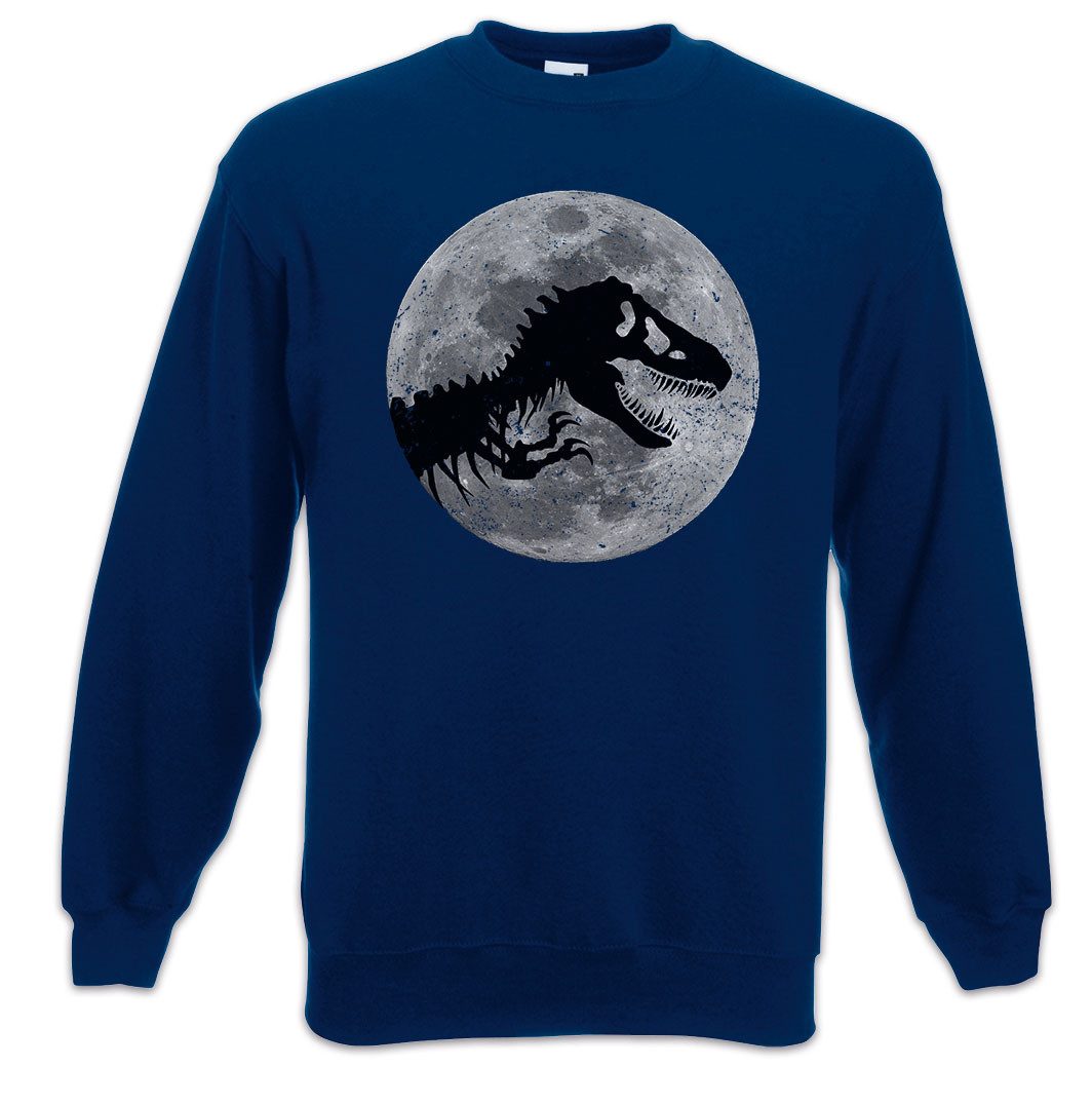 Urban Backwoods Sweatshirt T-Rex Moon Sweatshirt Mond Skeleton Dinosaur Dinosaurier Tyrannosaurus (1-tlg) Rex Skelett Mondschein Jurrasic