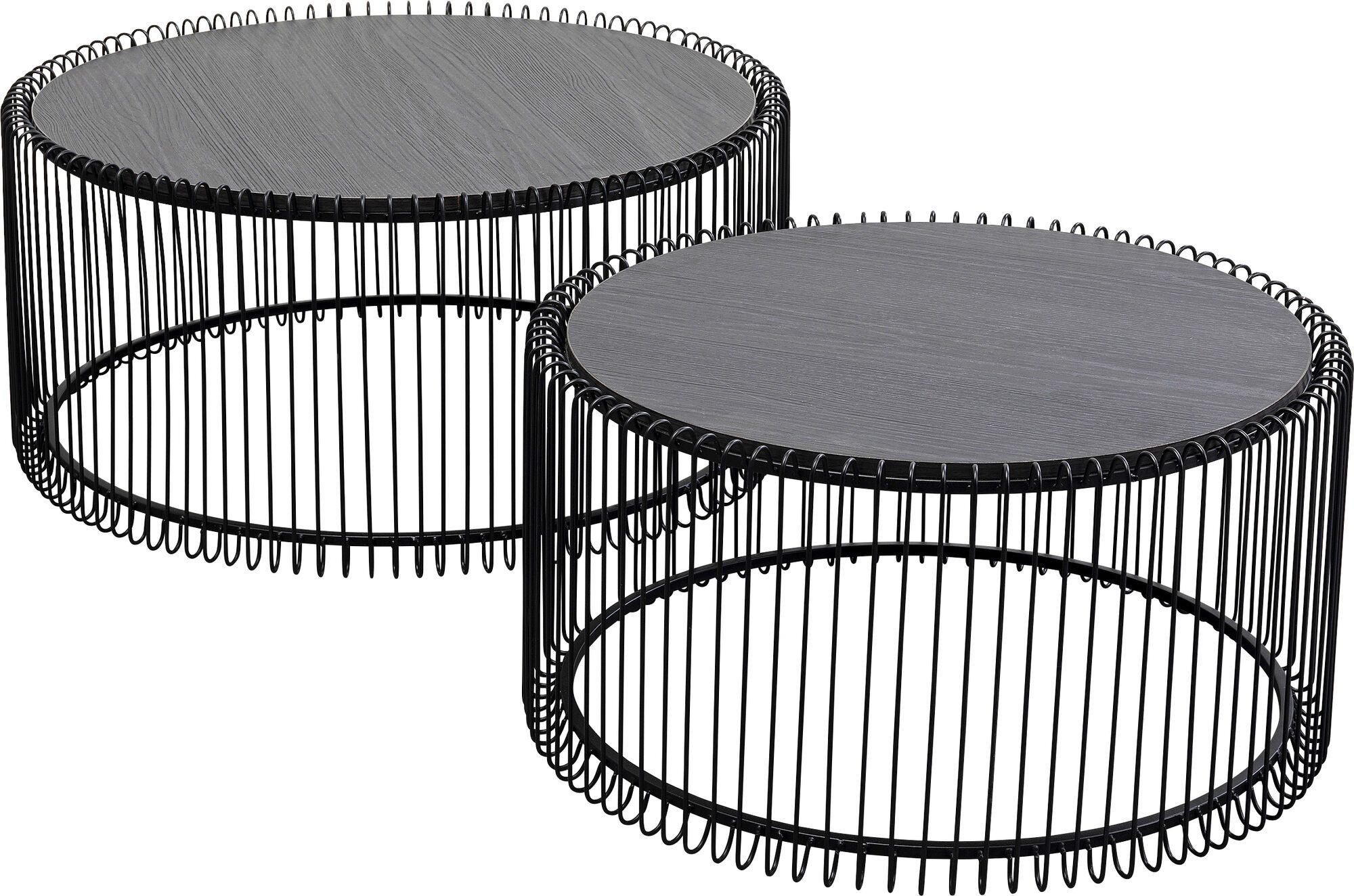 Kare Design Couchtisch Wire (2er Set), Ø70x34 cm / Ø60x31 cm
