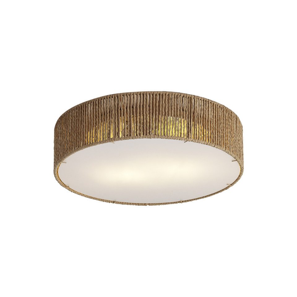 Qazqa Deckenleuchte Luz, ohne Leuchtmittel, Warmweiß, QAZQA Deckenleuchte, e27, Naturel, Metall, Modern