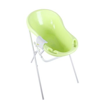 KiNDERWELT Babybadewanne Babywanne grün 84 cm + Ständer + Waschhandschuh