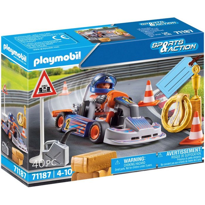 Playmobil® Konstruktions-Spielset Racing-Kart (71187) Sports & Action (40 St) Made in Europe