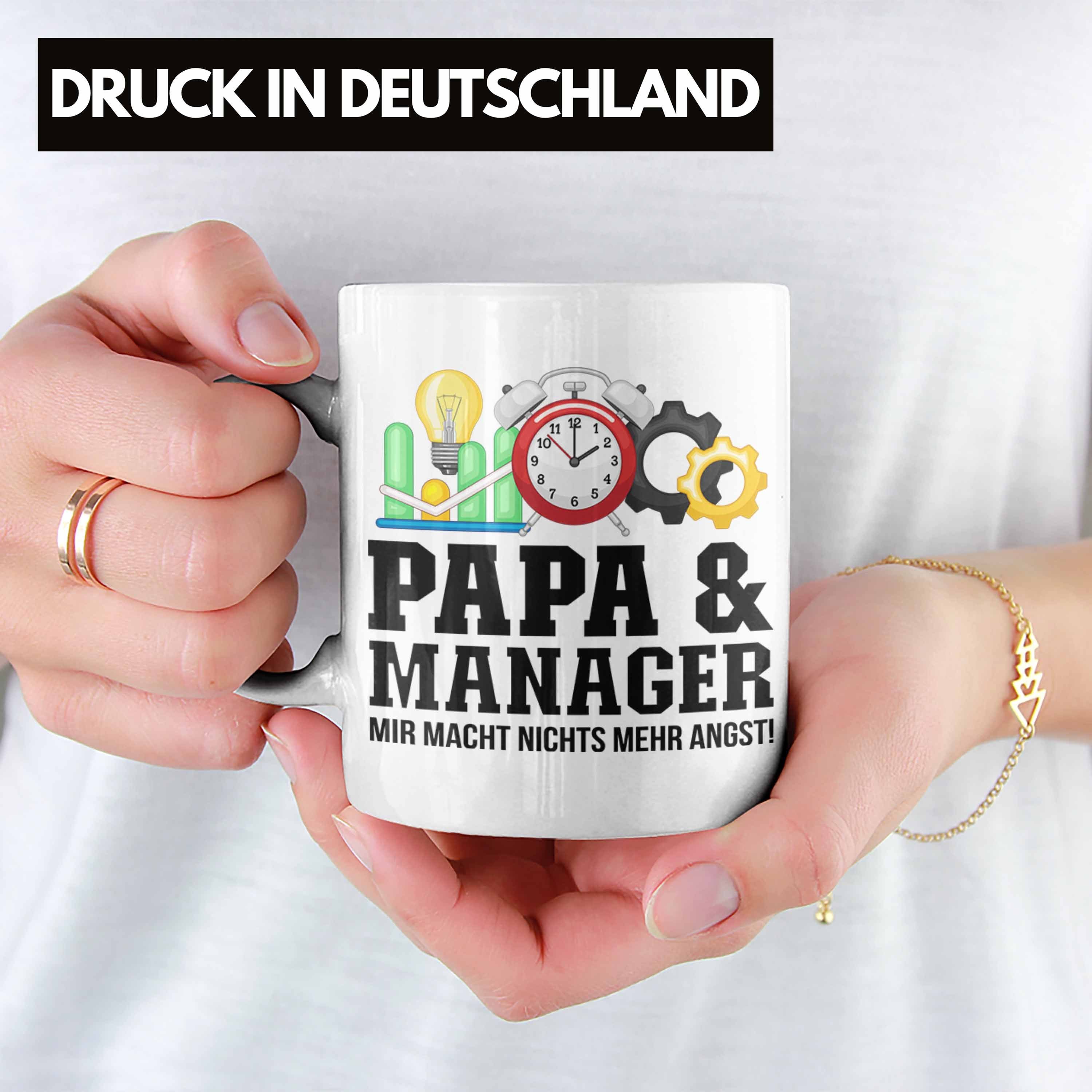 Vater Manager Geschenkidee Trendation Geb Weiss Tasse und Tasse Papa Manager für - Trendation