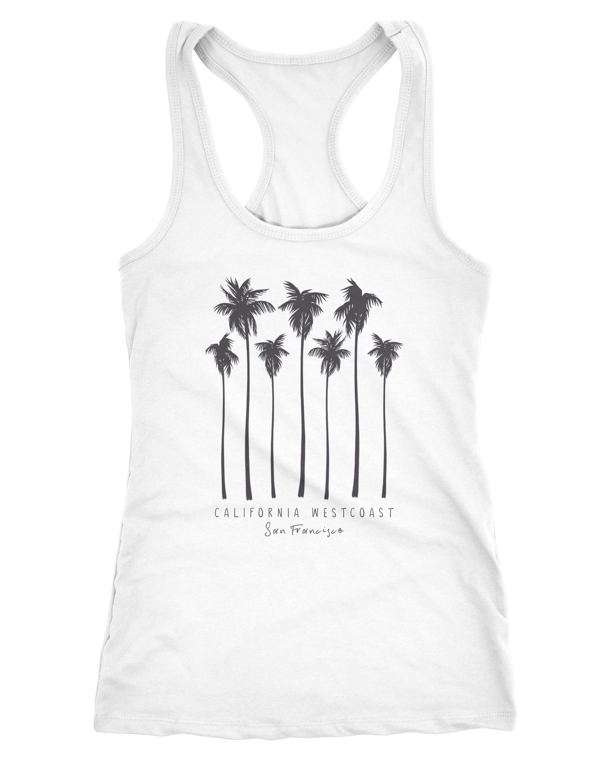 Neverless Tanktop Damen Tank-Top Palmen California Westcoast Palms Summer Racerback