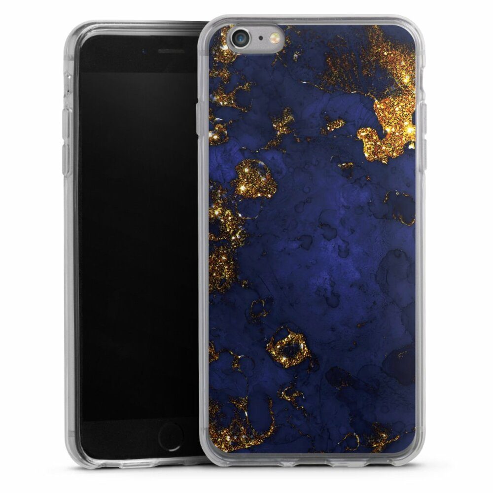 DeinDesign Handyhülle Marmor Gold Utart Blue and Golden Marble Look, Apple iPhone 6s Plus Silikon Hülle Bumper Case Handy Schutzhülle