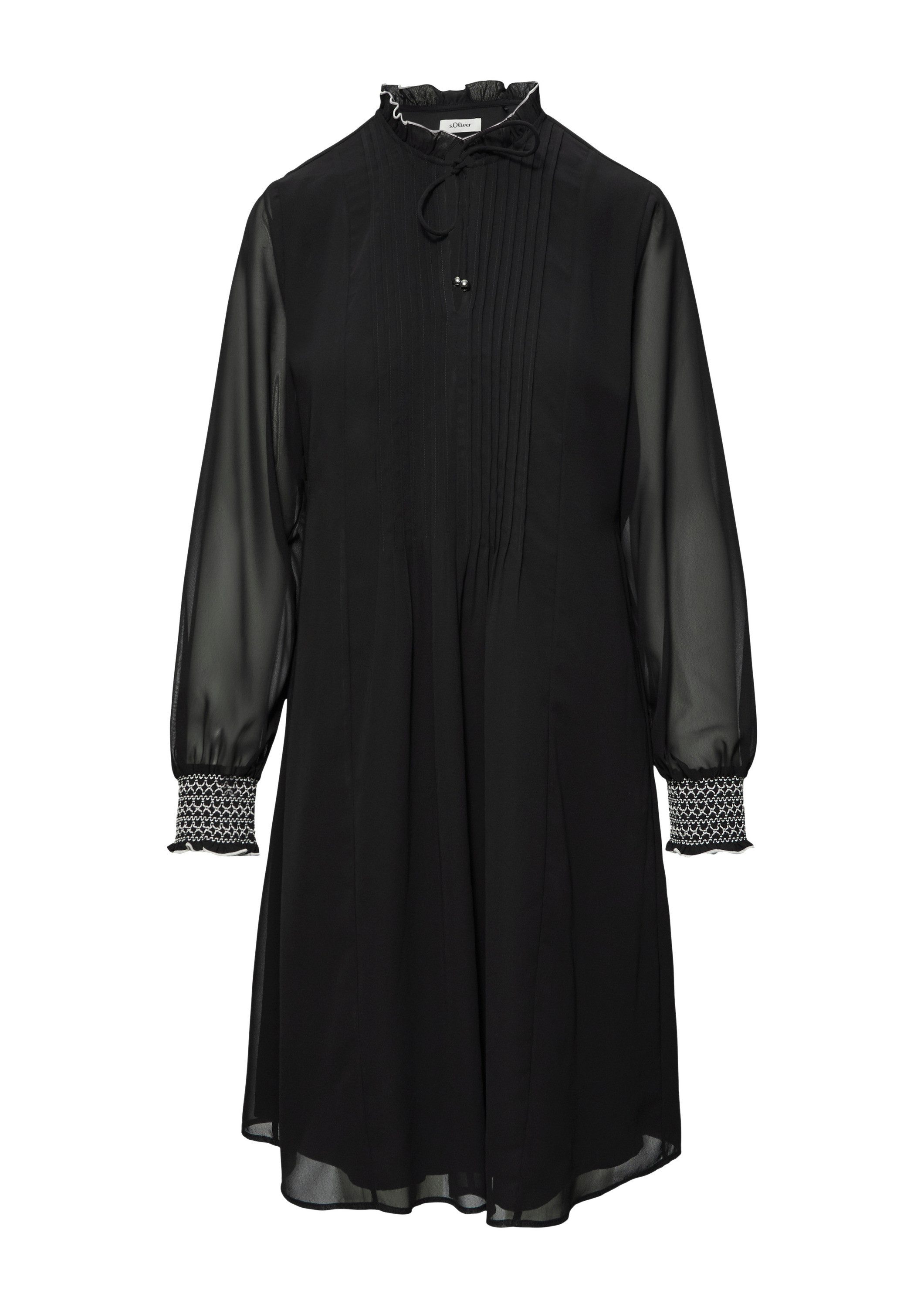 s.Oliver Minikleid Kleid Chiffonkleid mit Kontrast-Details günstig online kaufen
