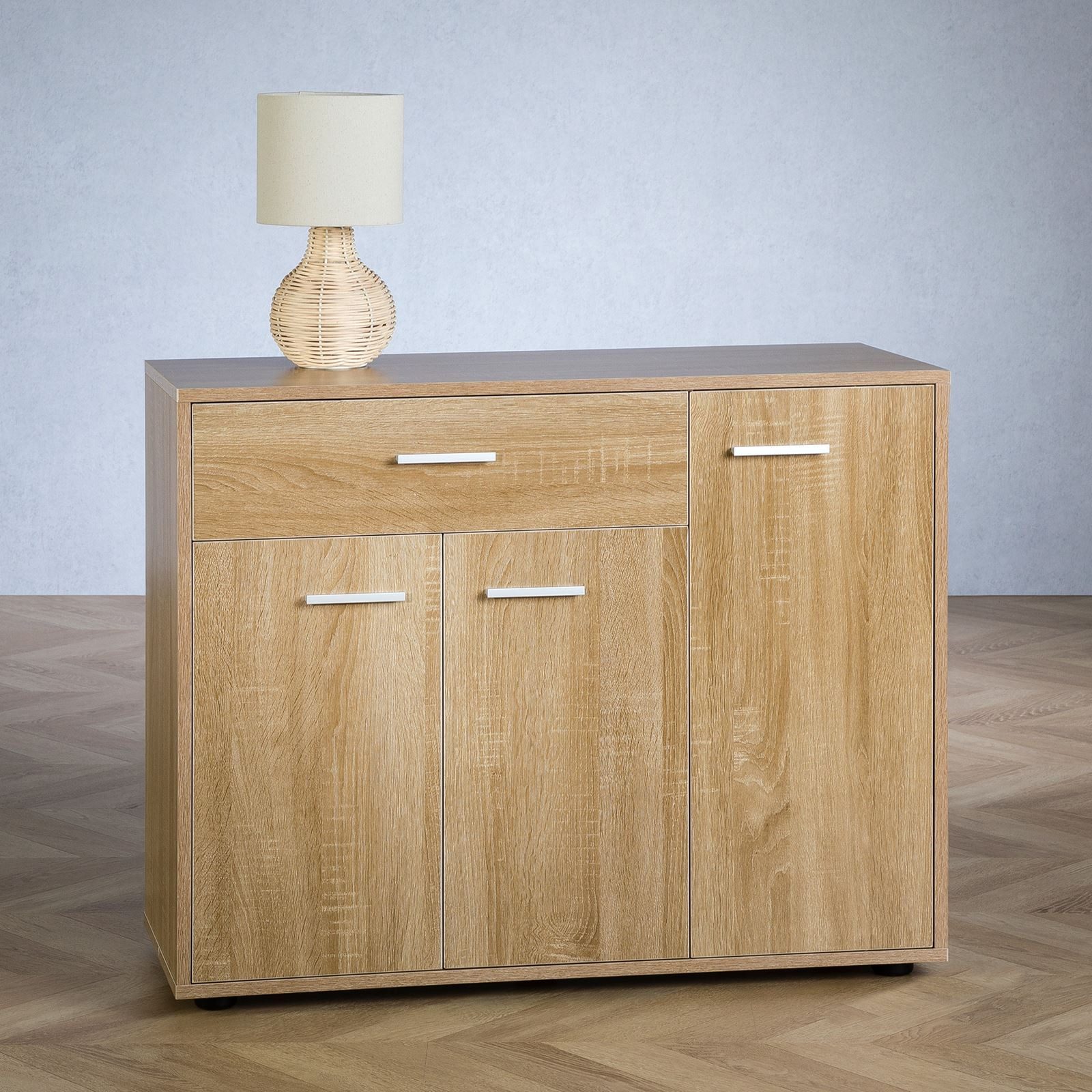 CARO-Möbel Schuhschrank DEUSTO Schmale Flurkommode mit Schublade und 3 Türe günstig online kaufen