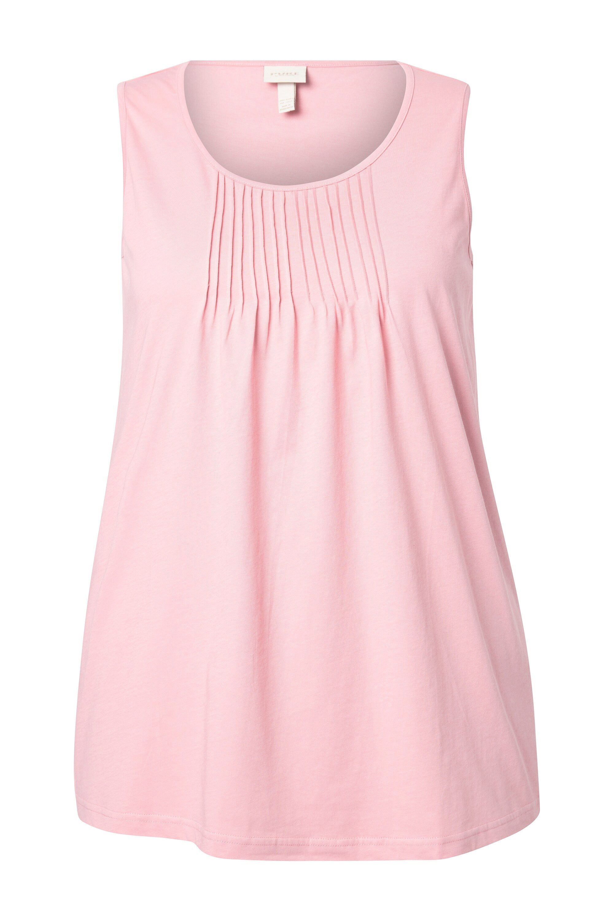 Ulla Popken Pyjama Pyjama-Top Biesen Rundhals günstig online kaufen