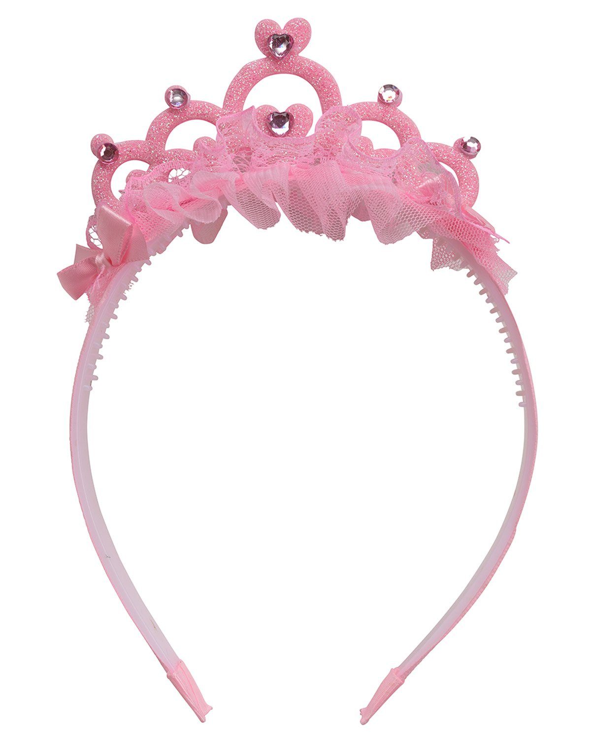 Das Kostümland Kostüm Haarreif mit Diadem zum Prinzessin Kostüm, Rosa