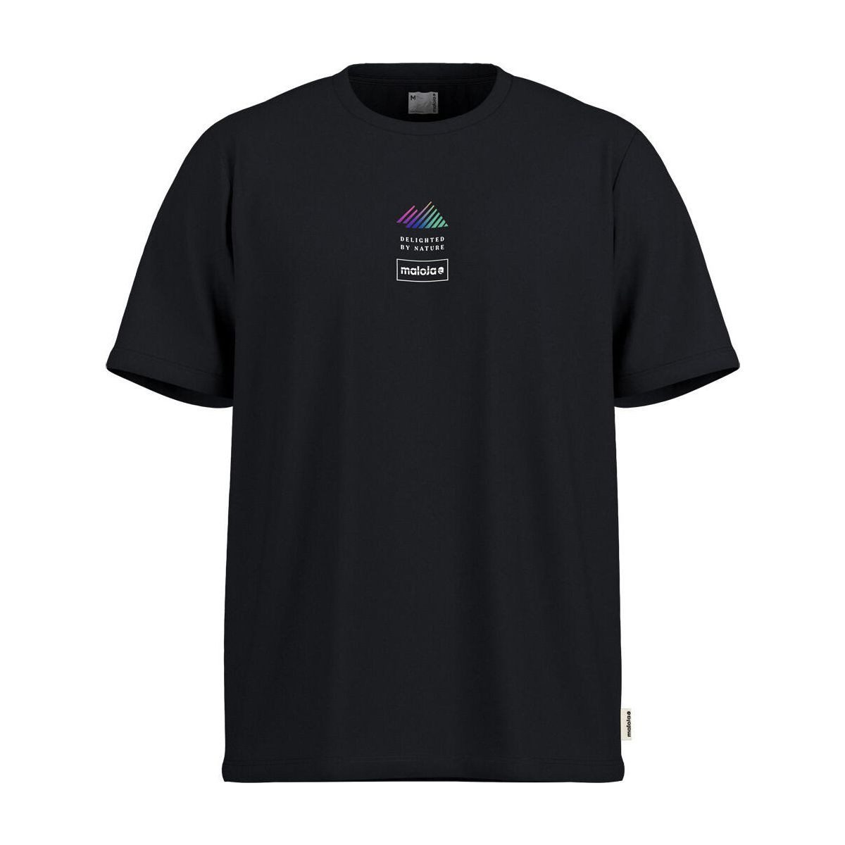 Maloja Kurzarmshirt RavanoM. T-Shirt aus Cotton Modal Jersey mit Regenbogen-Brustprint in