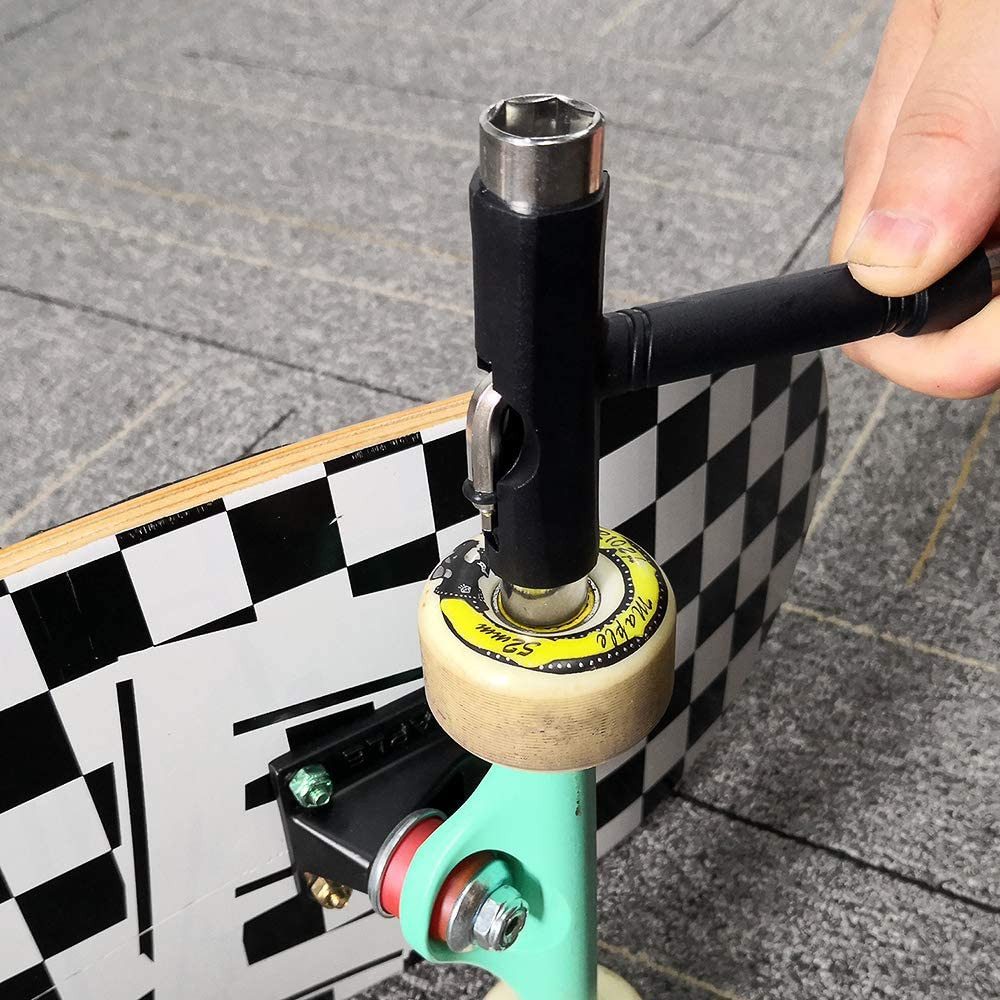 UE Stock Schrauben-Set Multifunktionales All-in-One-Skateboardwerkzeug Schraubenschlüssel, einfacher Transport und Lagerung