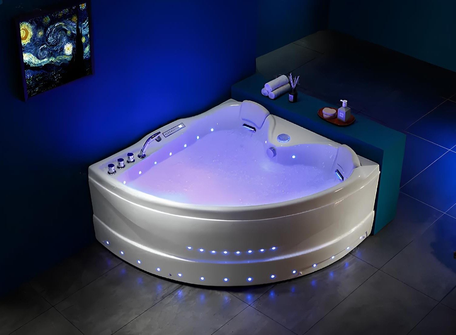 Xlmoebel Whirlpool-Badewanne XLMOEBEL Spa-Badewanne mit Hydromassage und Acryl-Oberfläche, Made in Europa