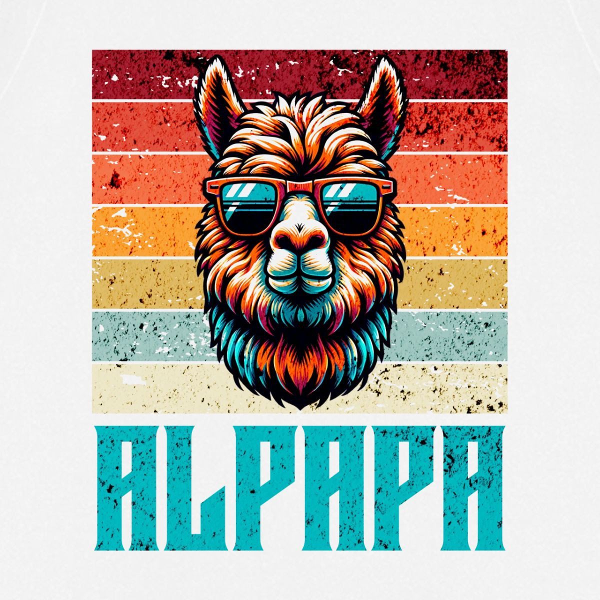 Spreadshirt Kochschürze Alpapa Cooles Lama Papa Kochschürze, (1-tlg)