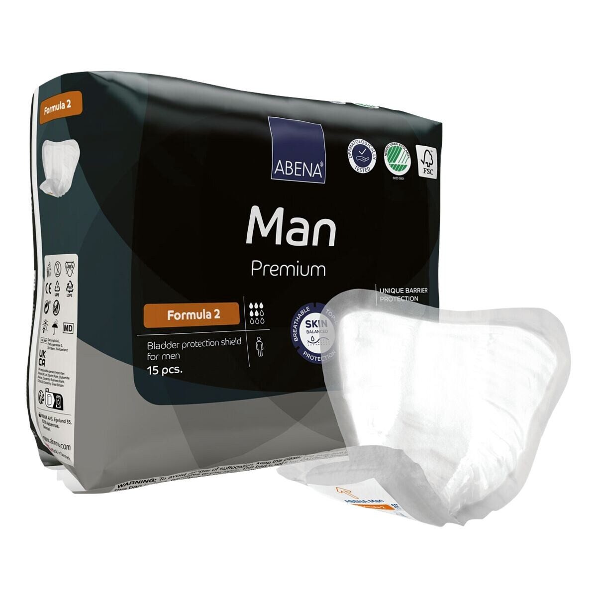 ABENA GmbH Inkontinenz-Einlage Man Premium Formula 2, 15-St., leichte bis mittlere Inkontinenz