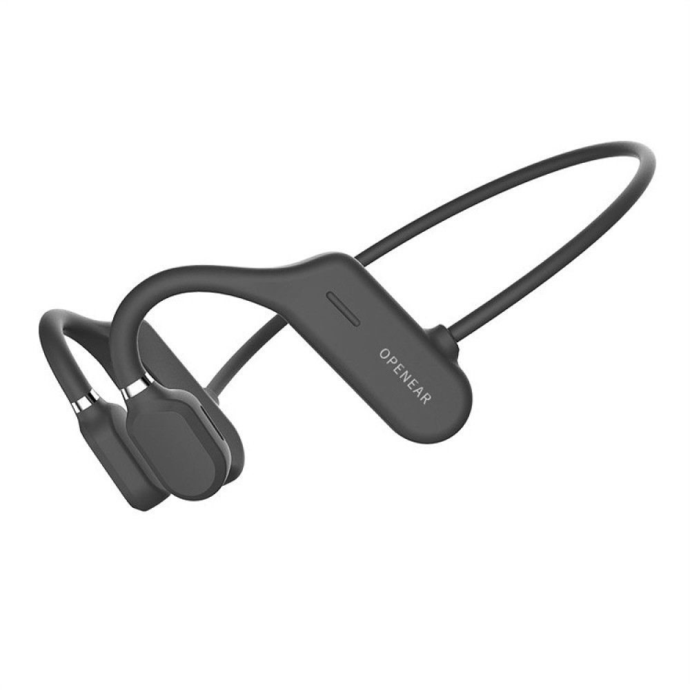 GelldG Knochenleitungs-Kopfhörer IPX6 wasserdicht Bluetooth-Kopfhörer Schwarz