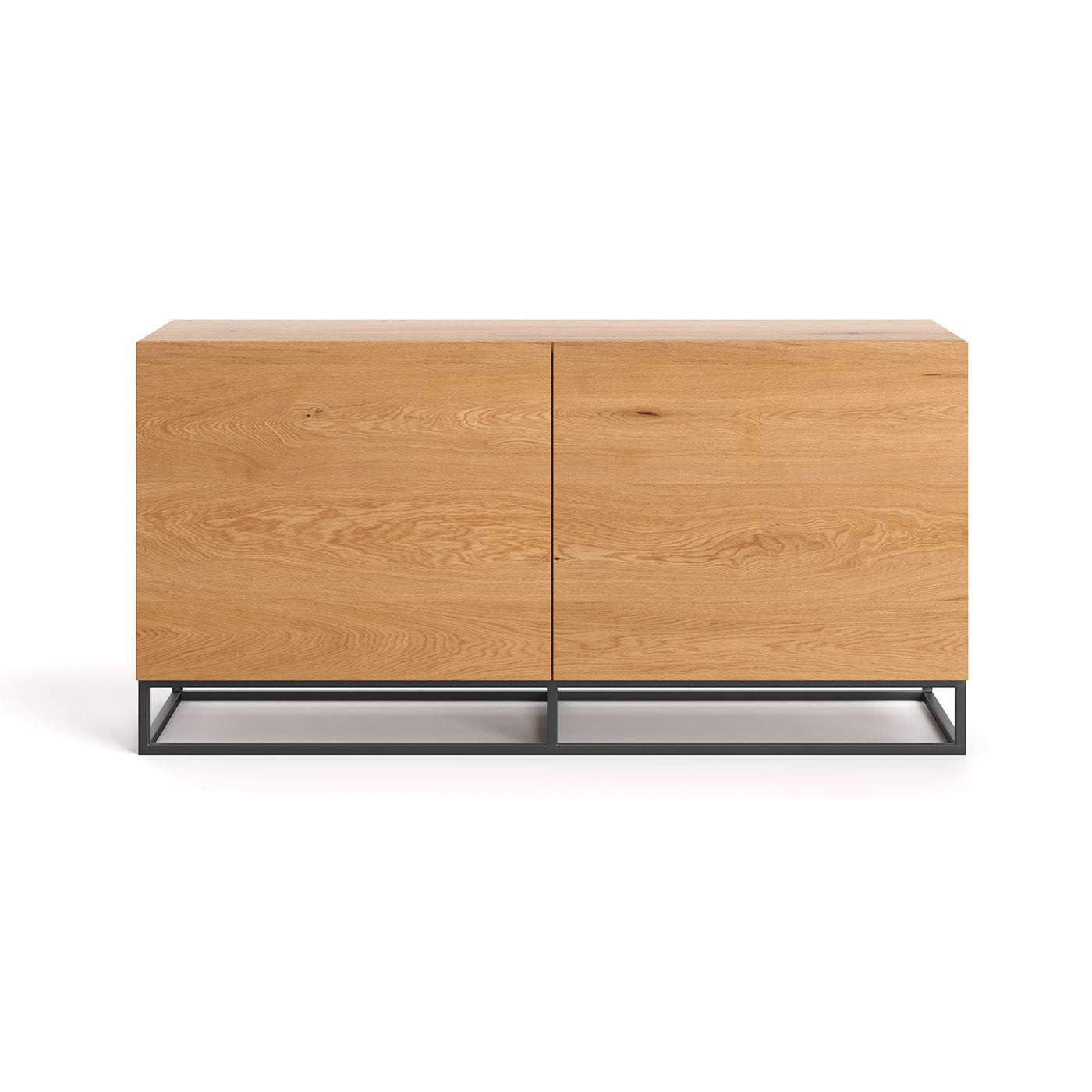 DANZZ Sideboard Frame, Industrial Sideboard aus massiver Eiche, Zweitürig