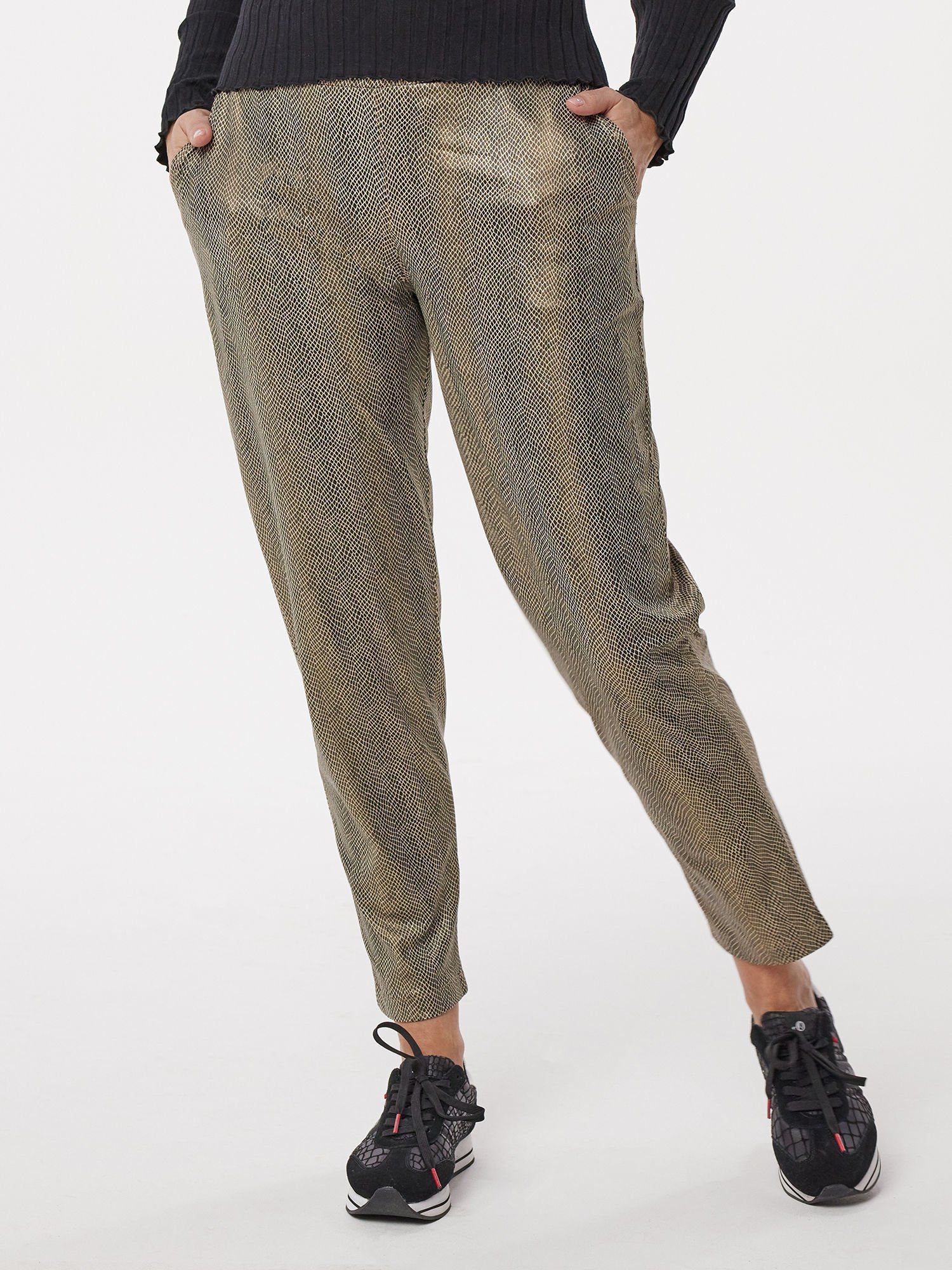 MONACO blue Stretch-Hose Lederimitathose figurumspielend in günstig online kaufen
