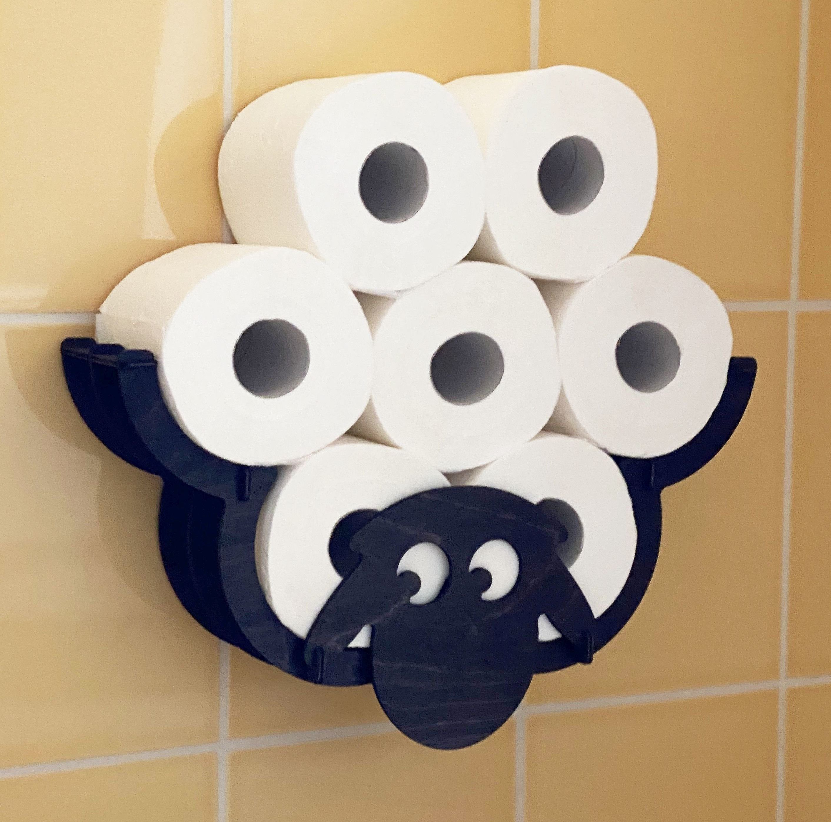 DanDiBo Toilettenpapierhalter Schaf Wand Schwarz Holz günstig online kaufen