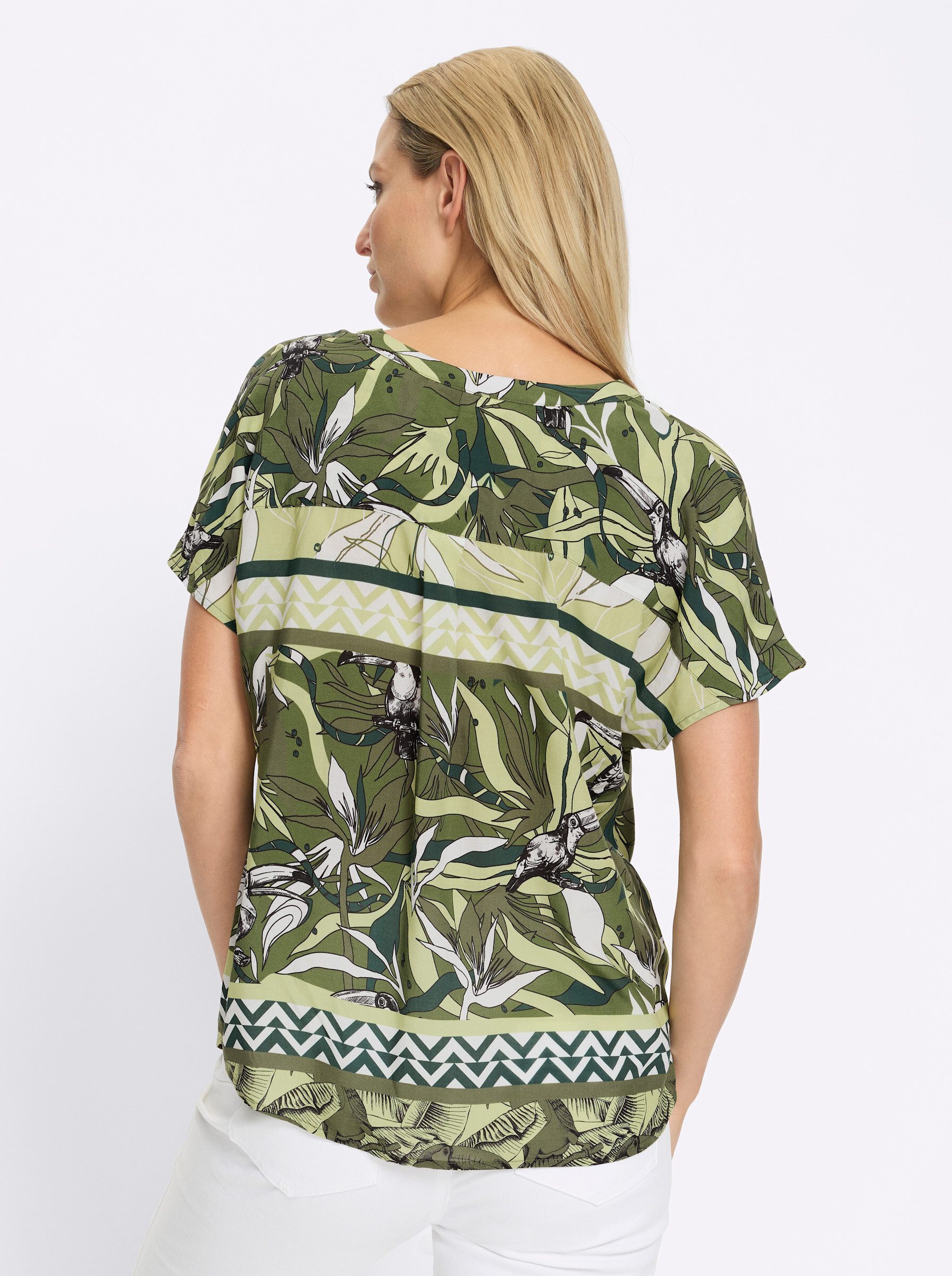 heine Klassische Bluse Druck-Bluse Kurzarm günstig online kaufen