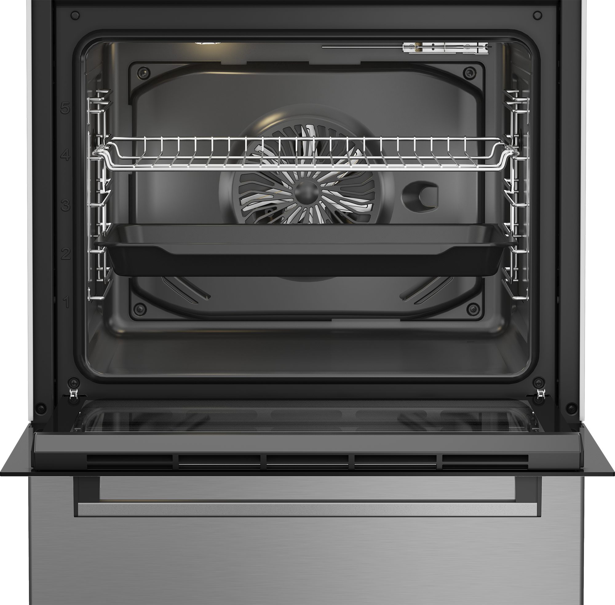 BEKO Elektro-Standherd FBM67320XS, mit Teleskopauszug nachrüstbar, SteamShine® – Die Dampfreinigung des Backofens