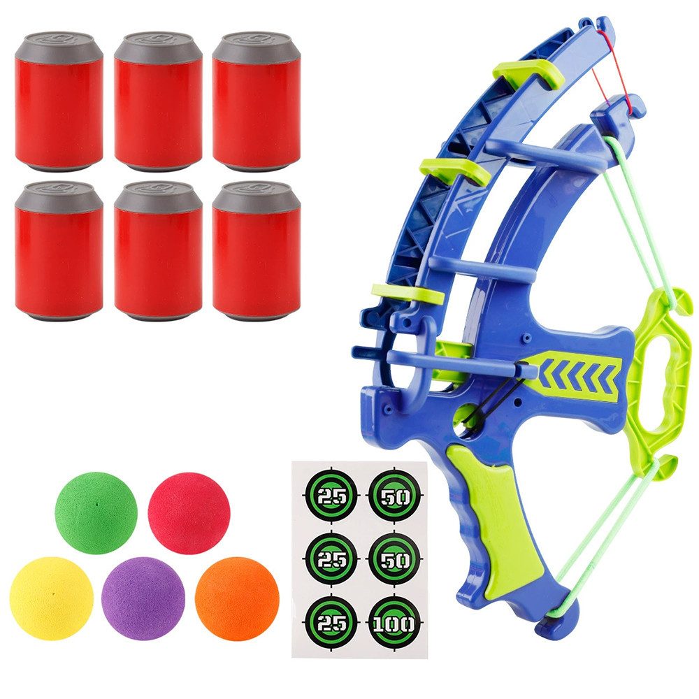 CLTYQ Kinderbogenset Bogenschießen-Set für Kinder, mit 6 Zielscheiben,Spielzeug, Spielzeugpistolen-Set für drinnen und draußen