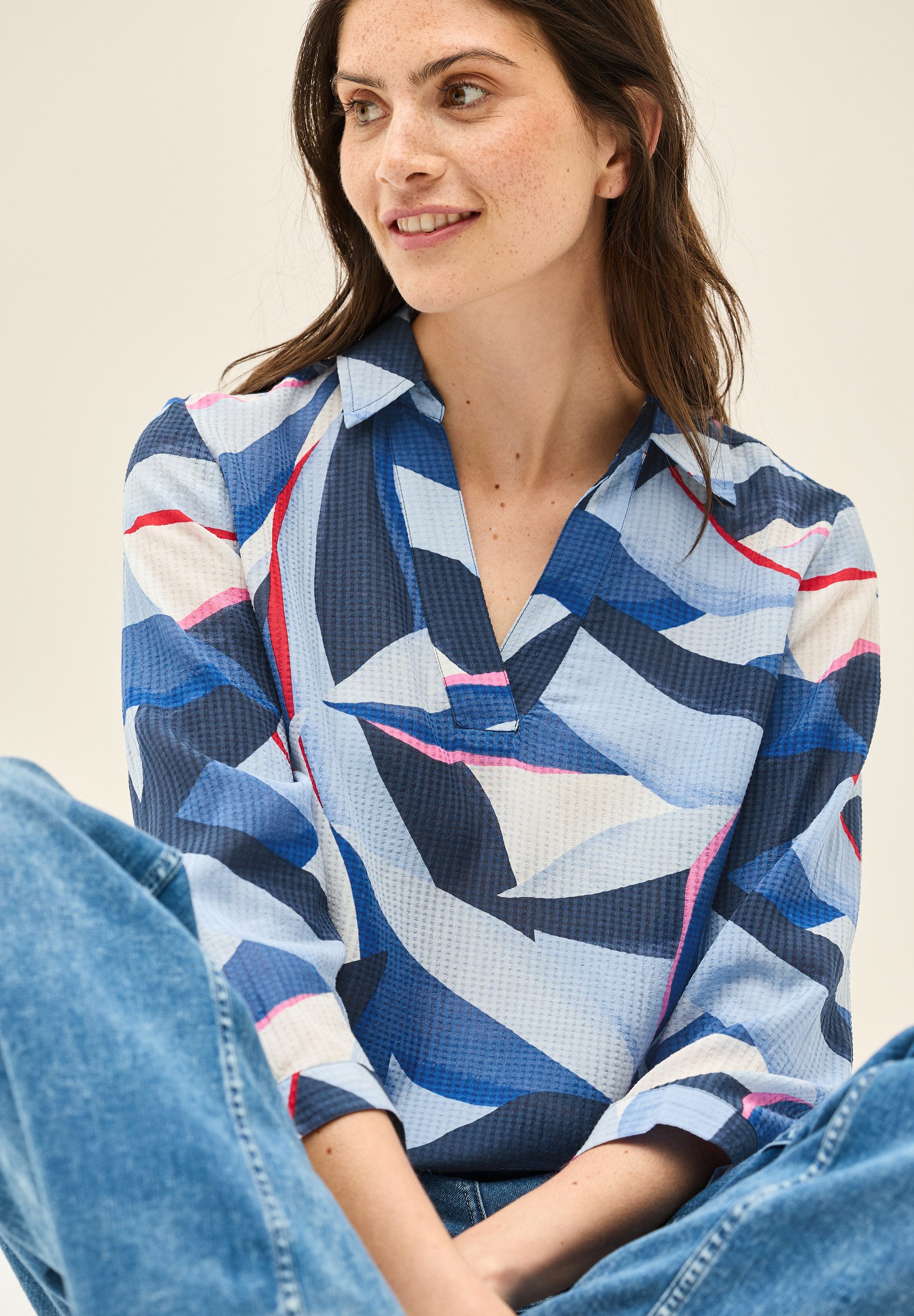 CECIL Hemdbluse mit grafischem Muster