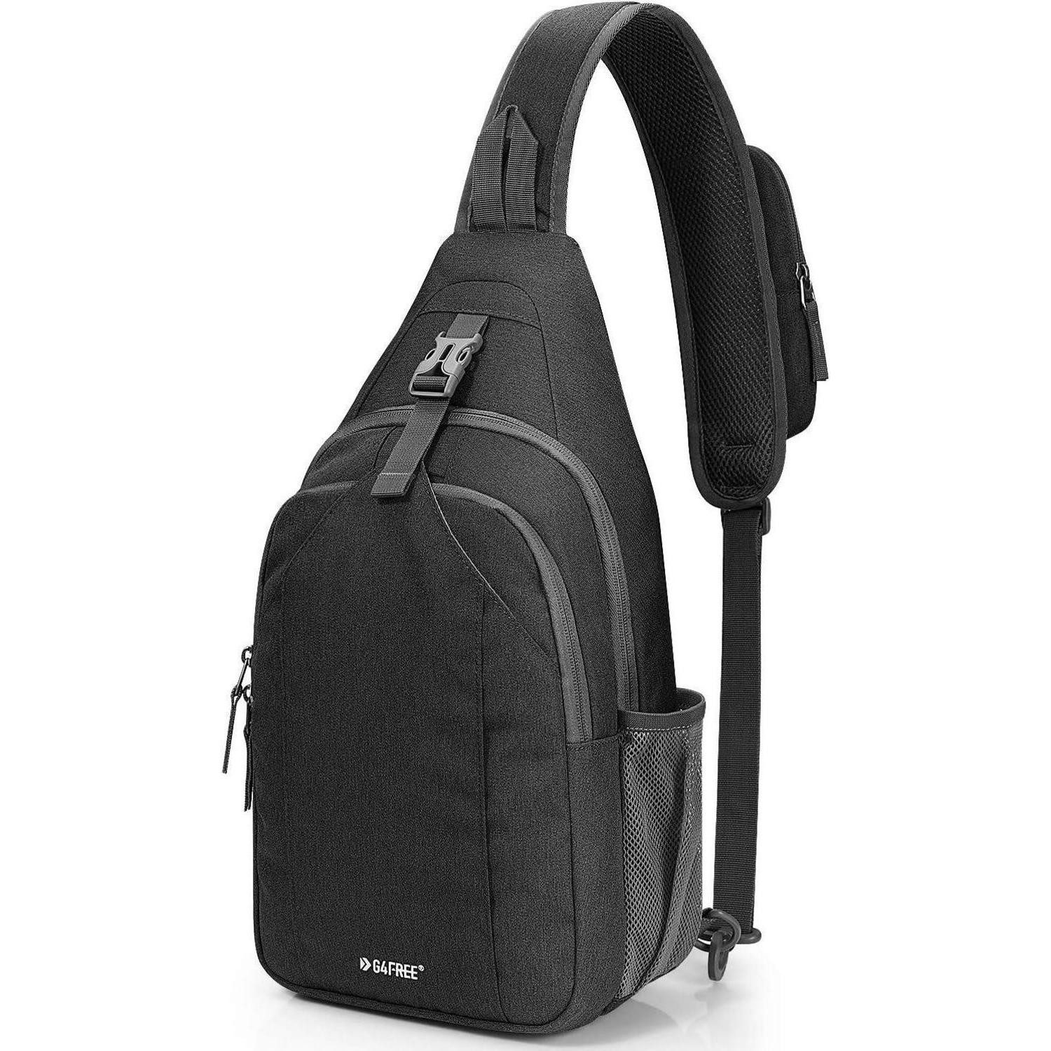 Umhängetasche Umhängetasche Diebstahlschutz Brusttasche Crossbody Outdoor Schwarz