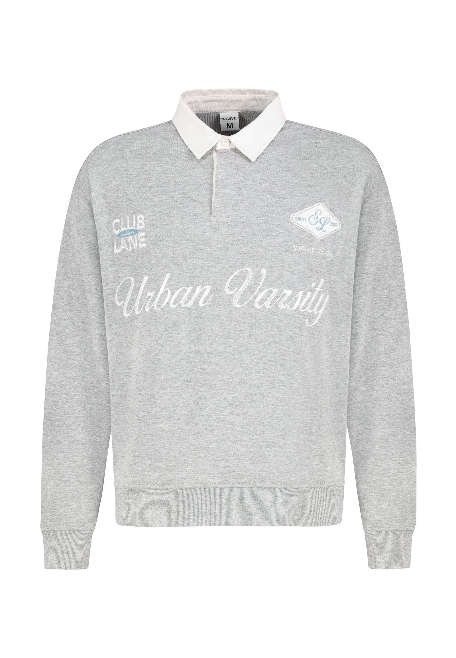 Sweatshirt Herren Pullover mit Polokragen