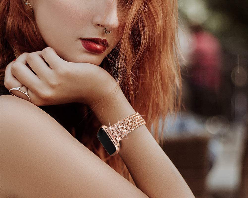 ELEKIN Smartwatch-Armband kompatibel für rose 7/6/5/4/SE/3/2/1 mit Armband Apple iWatch Watch gold Serie