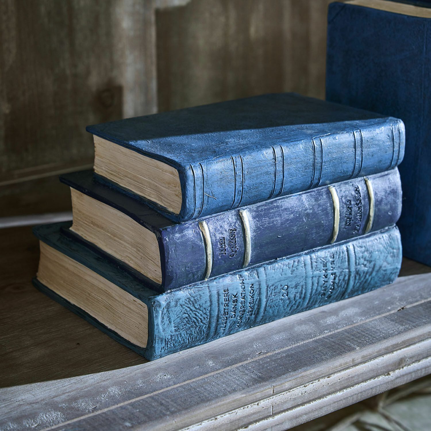 Mirabeau Dekoobjekt Buchstütze 2er Set Morvini antikblau, none – Bild 5 von 5