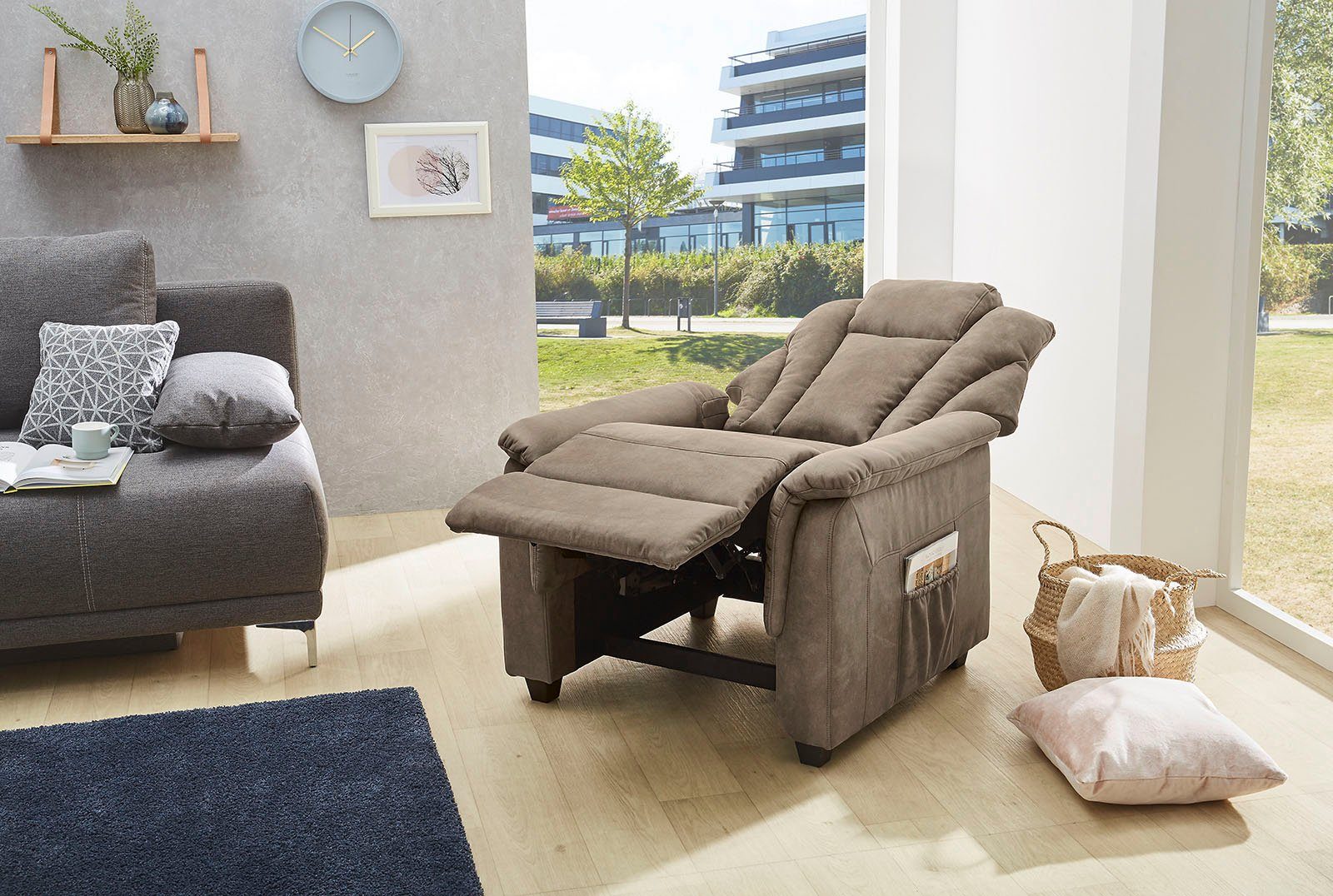 Jockenhöfer Gruppe TV-Sessel Frankfurt, B: 86 cm, Sitzhöhe: 48 cm, mit Relax- & Liegefunktion, Taschenfederkern-Polsterung – Bild 3 von 5