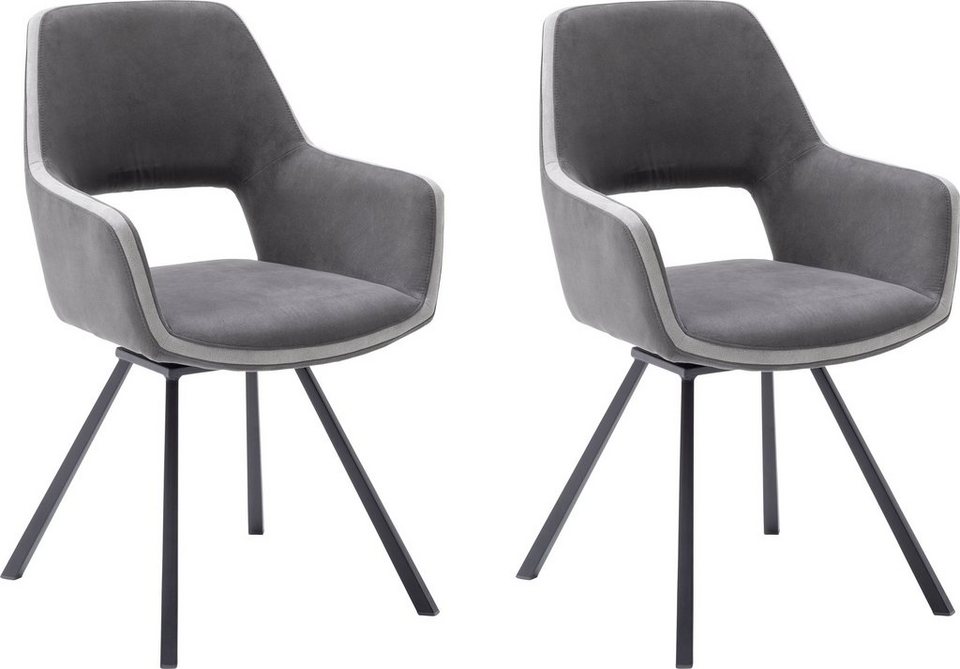 MCA furniture Esszimmerstuhl Bayonne (Set, 2 St), 2-er Set, Stuhl 180° drehbar mit Nivellierung, belastbar bis 120 kg
