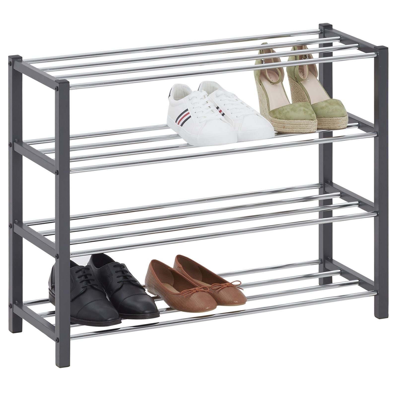 IDIMEX Schuhregal DUBLIN, Schuhständer mit 4 Ablagen, 80cm breit Schuhaufbe günstig online kaufen