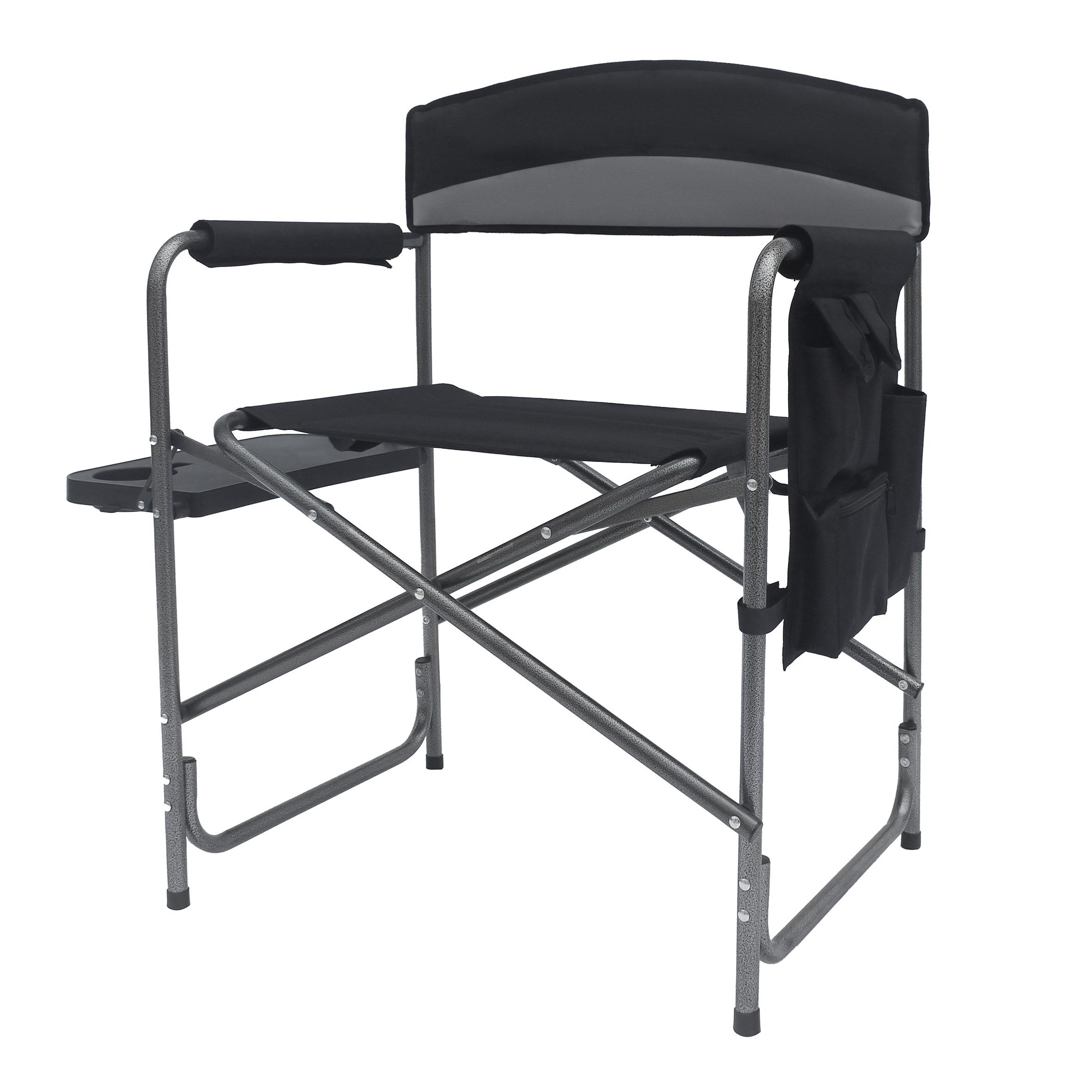 Spetebo Campingstuhl XXL Campingstuhl schwarz mit günstig online kaufen