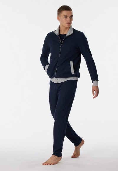 Schiesser Hausanzug "Warming Nightwear" (Set, 2 tlg) Zipper-Jacke in sportlicher Passform