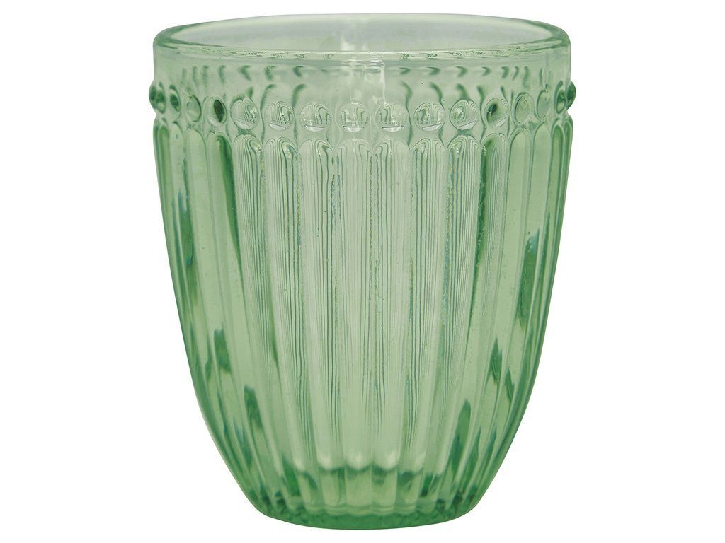 Greengate Glas Alice Glass Water pale green 9 cm, Glas