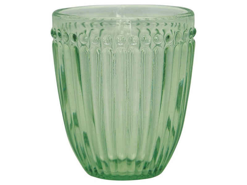 Greengate Glas Alice Glass Water pale green 9 cm, Glas