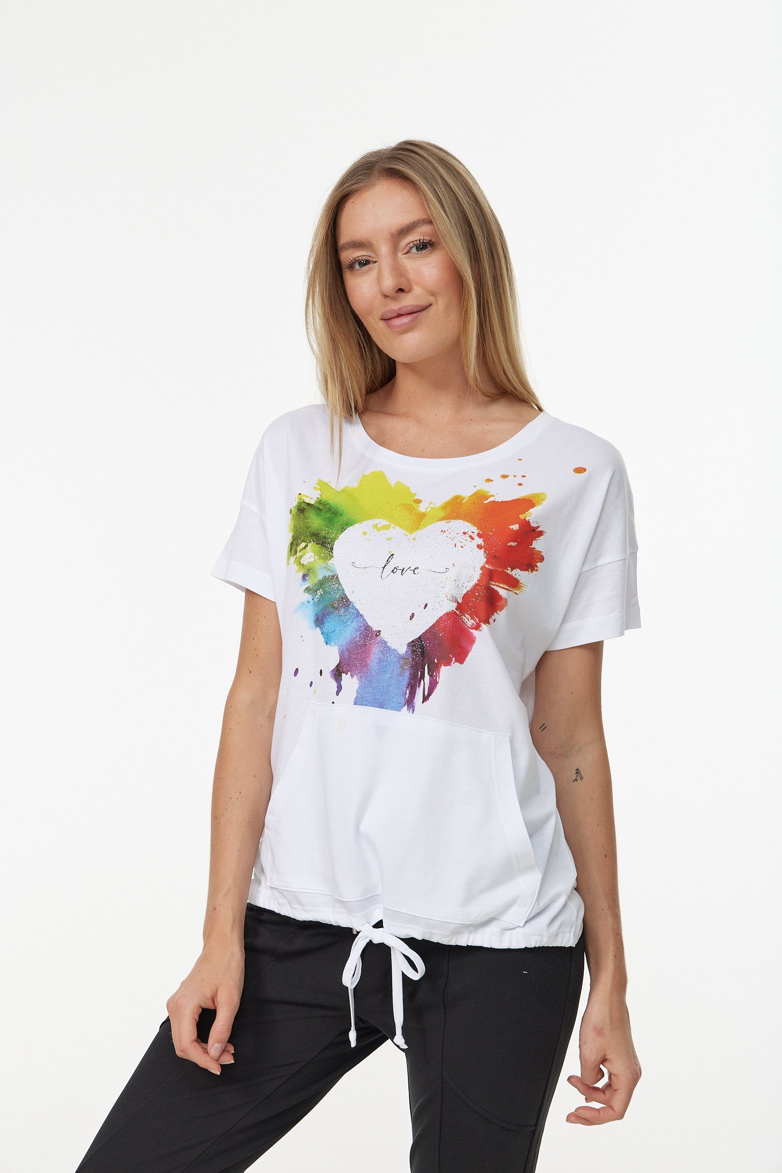 mit T-Shirt Decay farbenfrohem Frontprint