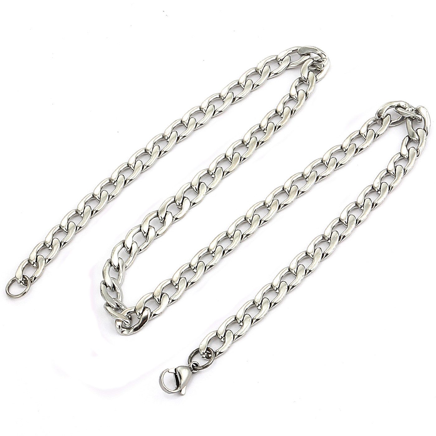 DonDon Panzerkette DonDon® Herren Halskette Panzerkette Edelstahl, Panzerkette aus Edelstahl, für Herren, verschiedene Längen und Breiten – Bild 3 von 5