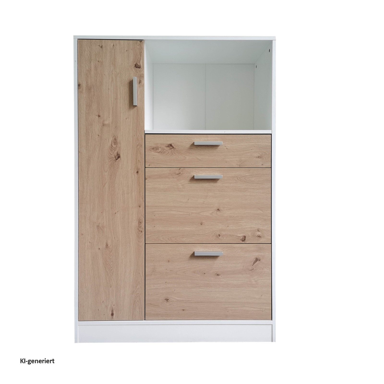 HTI-Line Küchenbuffet Küchenschrank Kombi L Blanca (Stück, 1-St., 1 Küchenschrank Kombi L Blanca) Küchenbuffet Mehrzweckschrank Mikrowellenschrank