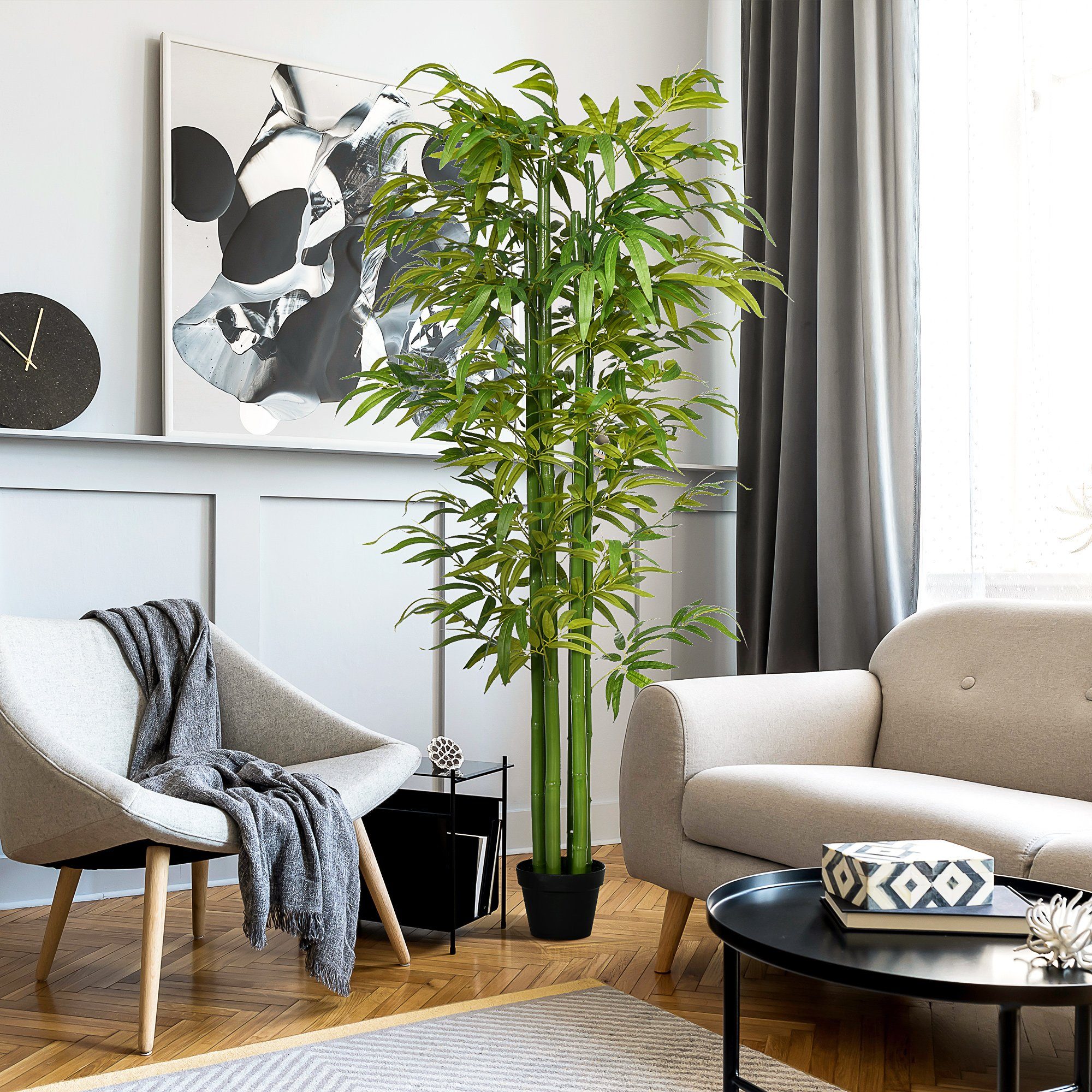 Kunstpflanze Künstliche Pflanze, Kunstbaum Künstlicher Bambusbaum günstig online kaufen