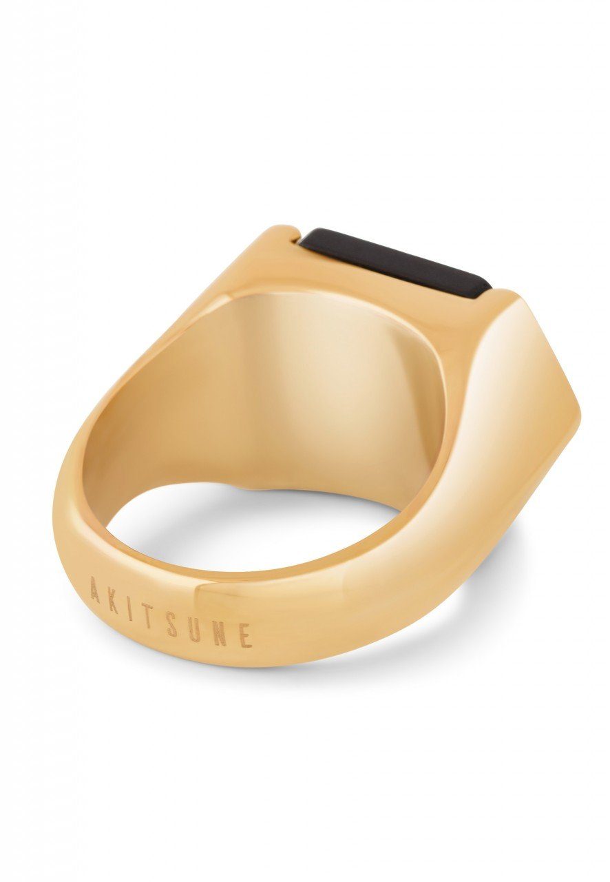 Akitsune Siegelring Abyss Ring Gold - Schwarz EU 67 - UK X - US 12 günstig online kaufen