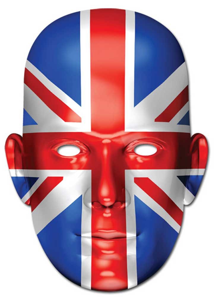 Verkleidungsmaske Großbritannien Flagge - Masken - Promi Maske