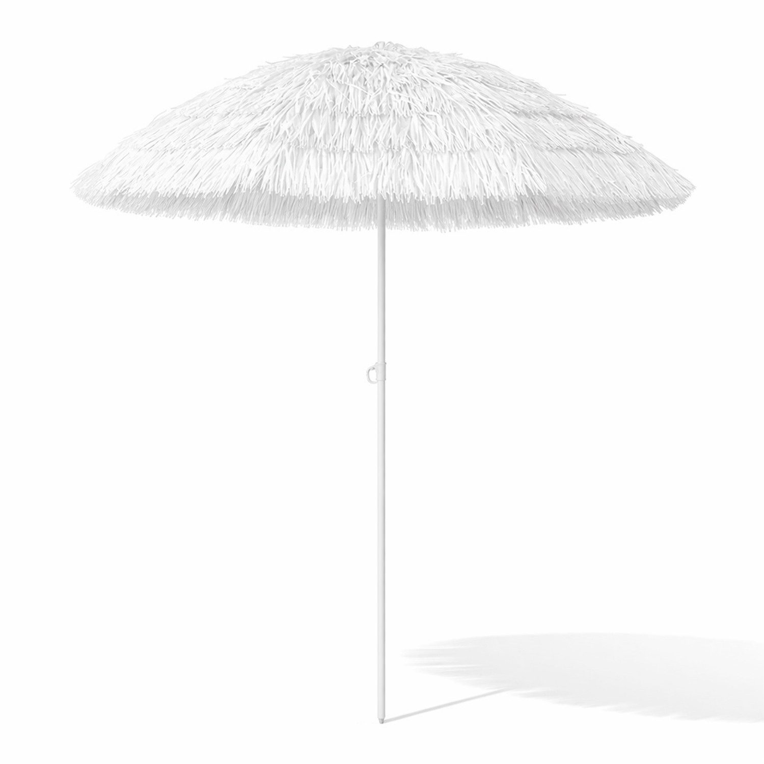 Mojawo Ampelschirm Hawaii Sonnenschirm Gartenschirm Strandschirm rund Ø1,6m Weiß