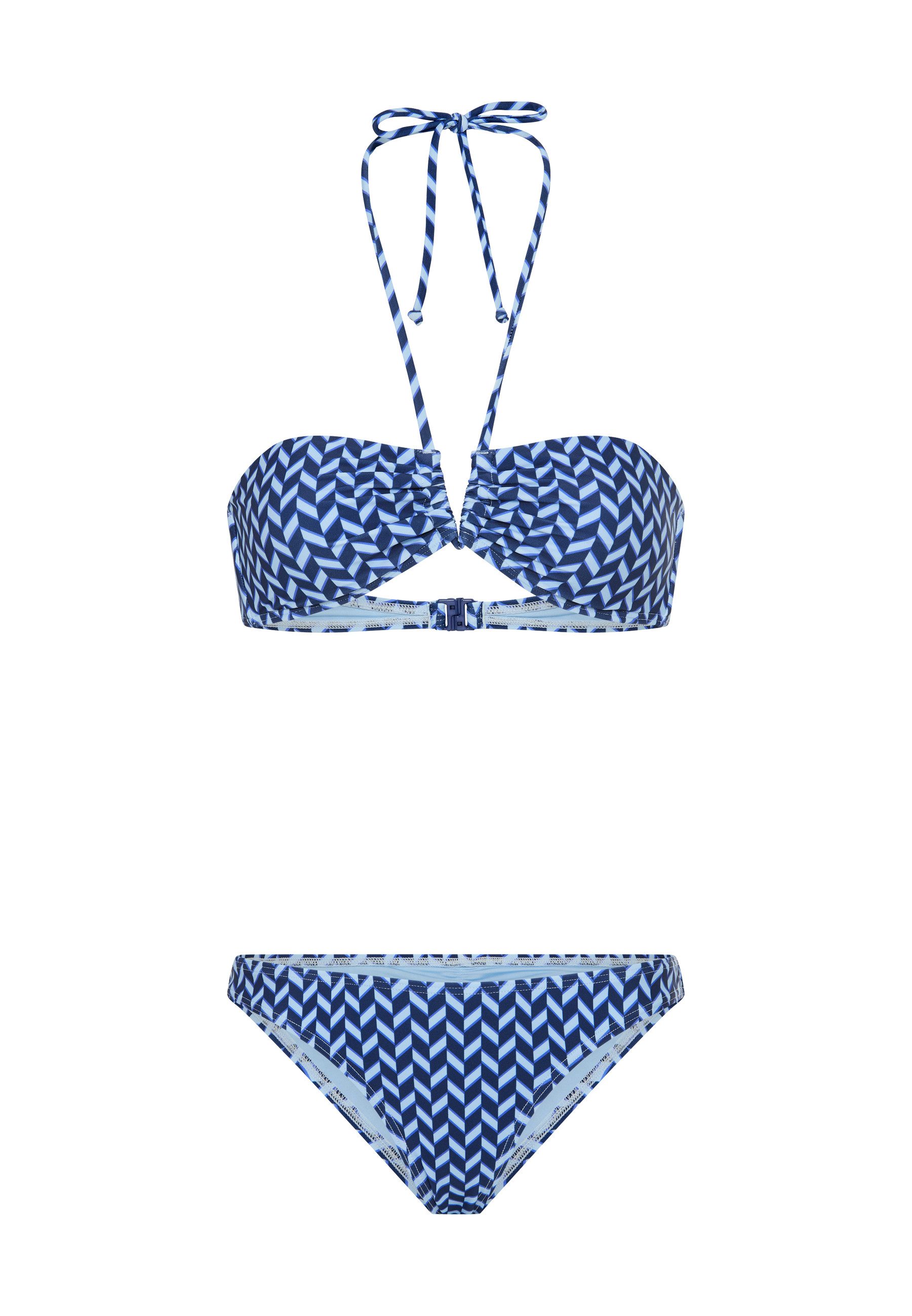 LSCN by LASCANA Bandeau-Bikini mit grafischem Allover-Print