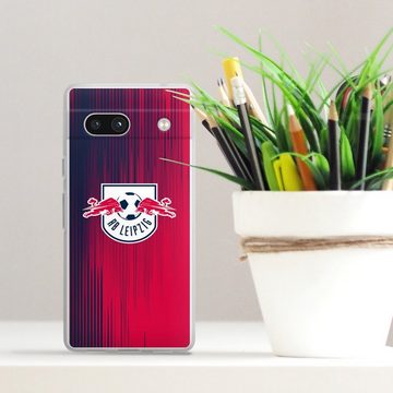 DeinDesign Handyhülle Wappen RB Leipzig Offizielles Lizenzprodukt RB Leipzig Blau Rot, Google Pixel 7a Silikon Hülle Bumper Case Handy Schutzhülle