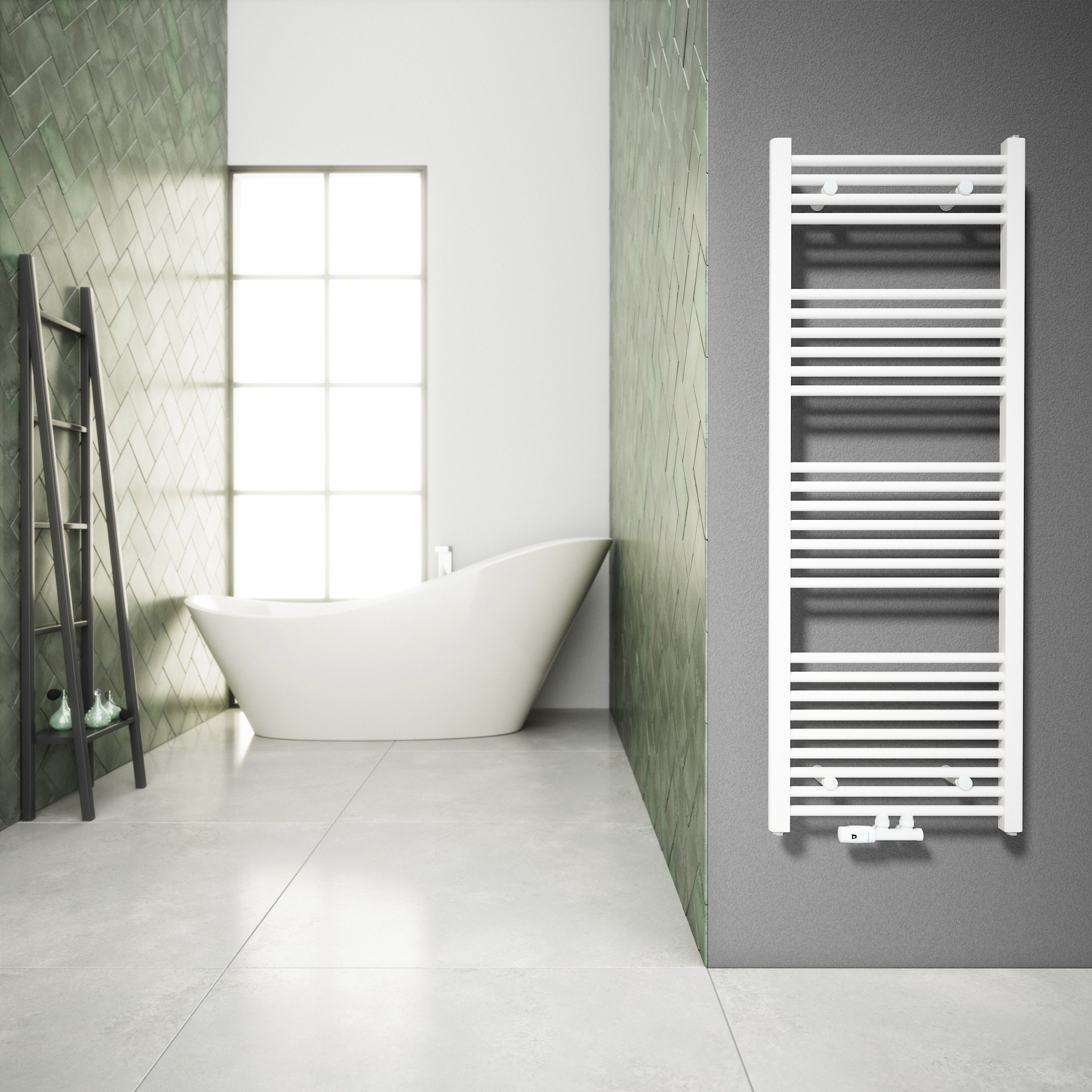 Aquabad® Badheizkörper VIRGO Handtuch Heizkörper Mittelanschluss 50mm, 50x1 günstig online kaufen